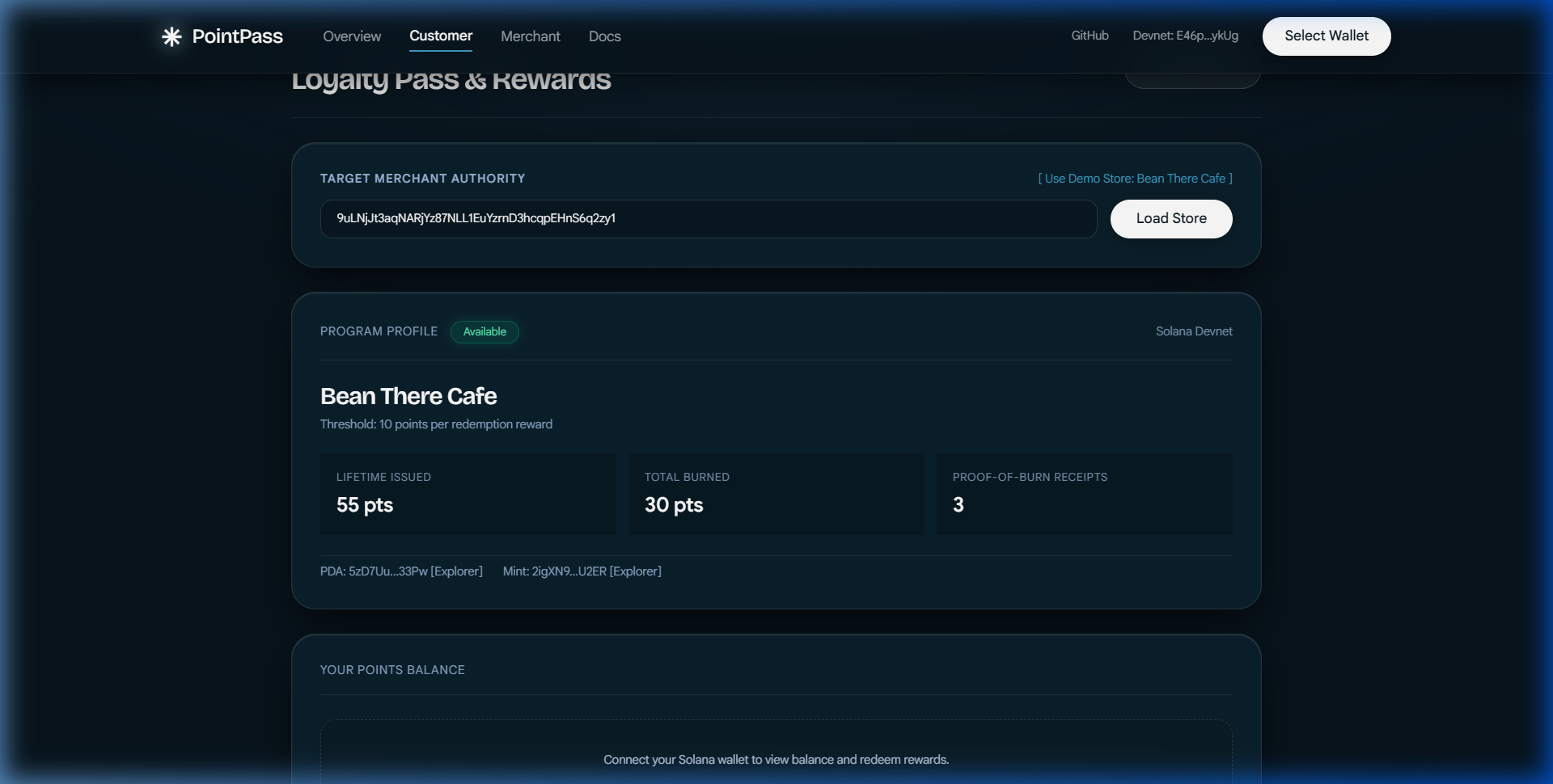 PointPass Interface